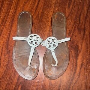 Tory Burch Cream Leather Sandals